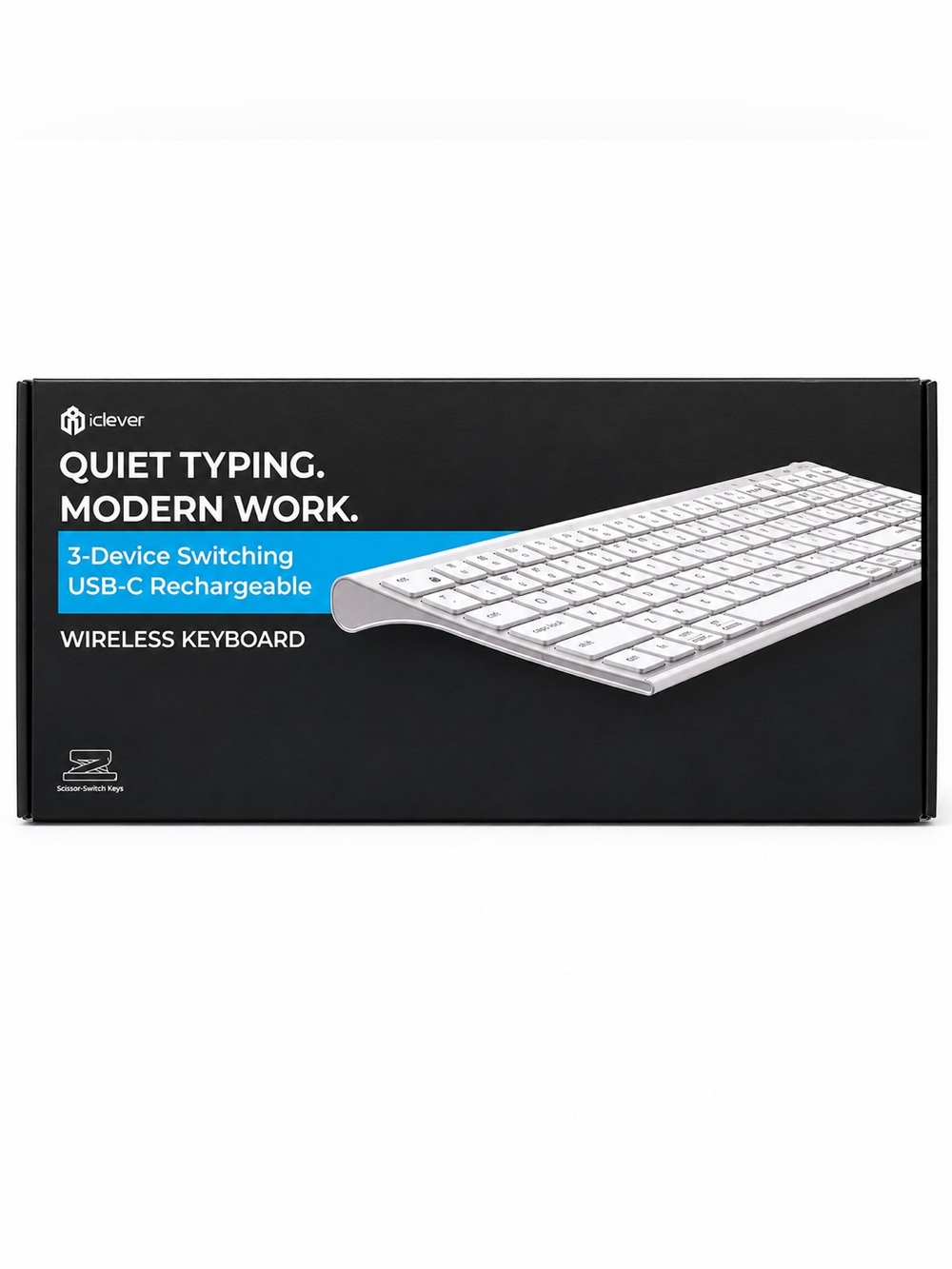 iClever BK10 SE Wireless Bluetooth Keyboard l Multi Device l USB- C Rechargeable